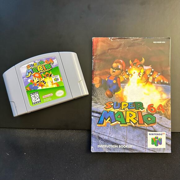 Nintendo Other - Super Mario 64 Game Cartridge with Manual Nintendo 64 Tested and Works